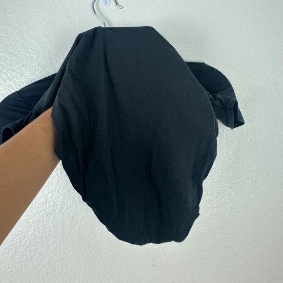 Skims Black Short Sleeve Seamless Bodysuit S Soft Stretchy Minimalist Crew Neck - Picture 6 of 6